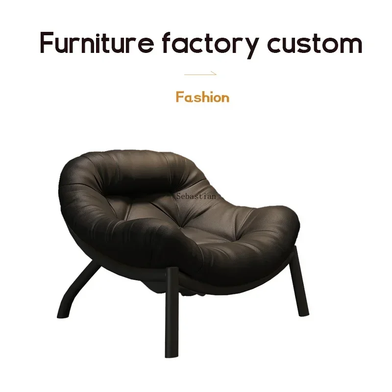 Single Person Light Luxury Italian Minimalist Designer Balcony, Leisure Living Room, Creative Lazy Sofa Chair  Furniture