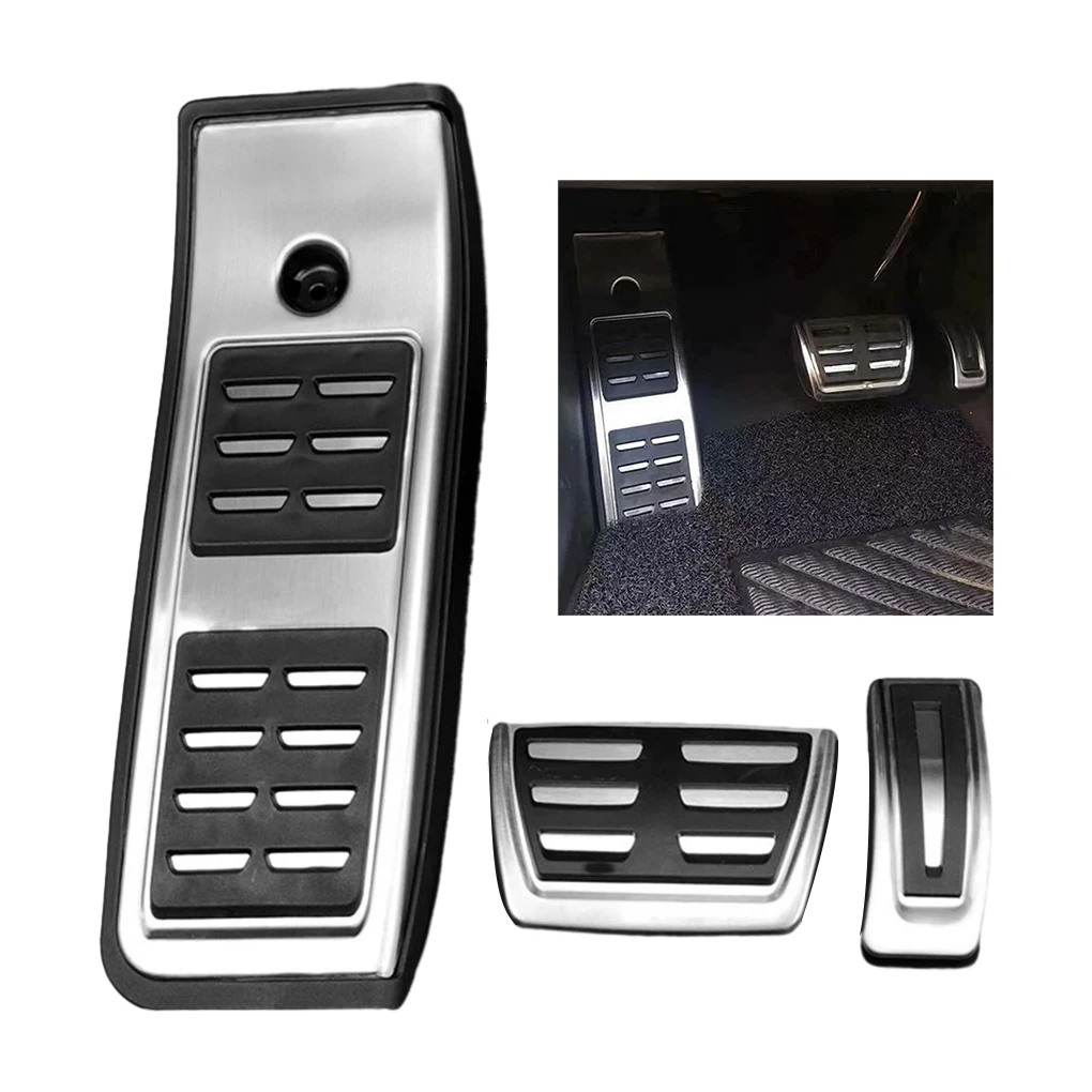 3set Exact Fit Stainless Steel Brake Footrest Easy Installation For Smooth Brake Control Durable