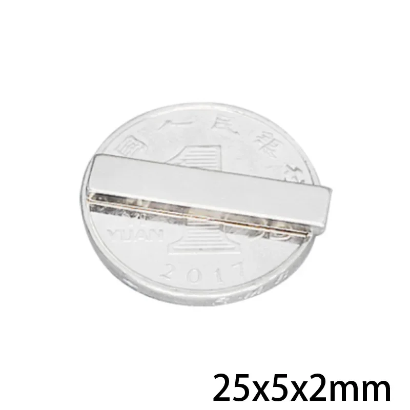 25x5x2 mm Strong Block Powerful  Magnet 25mmX5mmx2mm For Home Refrigerators, Offices DIY 25x5x2mm 25*5*2