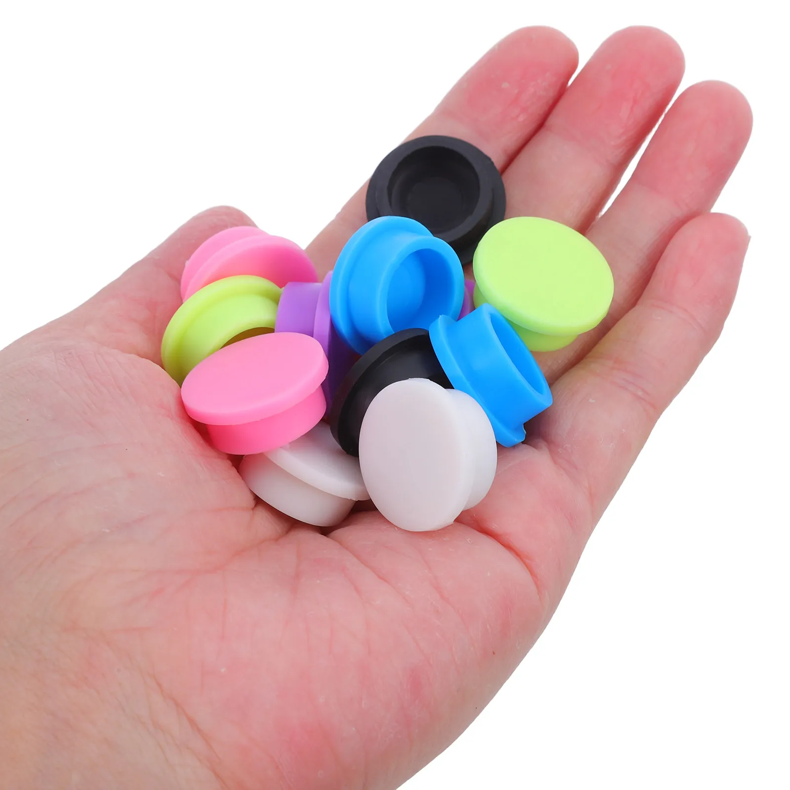 

12 шт. колпачков для флаконов по 3 мл, 6 цветов, герметичные защитные крышки для флаконов с пептидами, легко моющиеся крышки для организации хранения