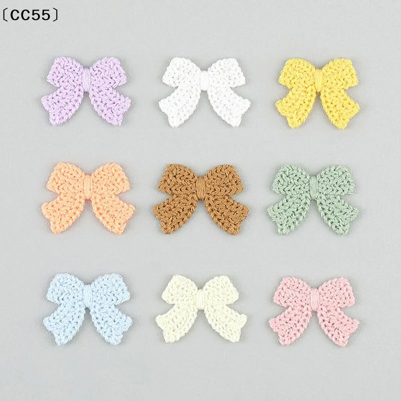 10Pcs 3.6CM Embroidered Bow Tie Scrapbooking DIY Sewing On Patches Home Decoration Accessories Ornament Supplies〔CC55〕