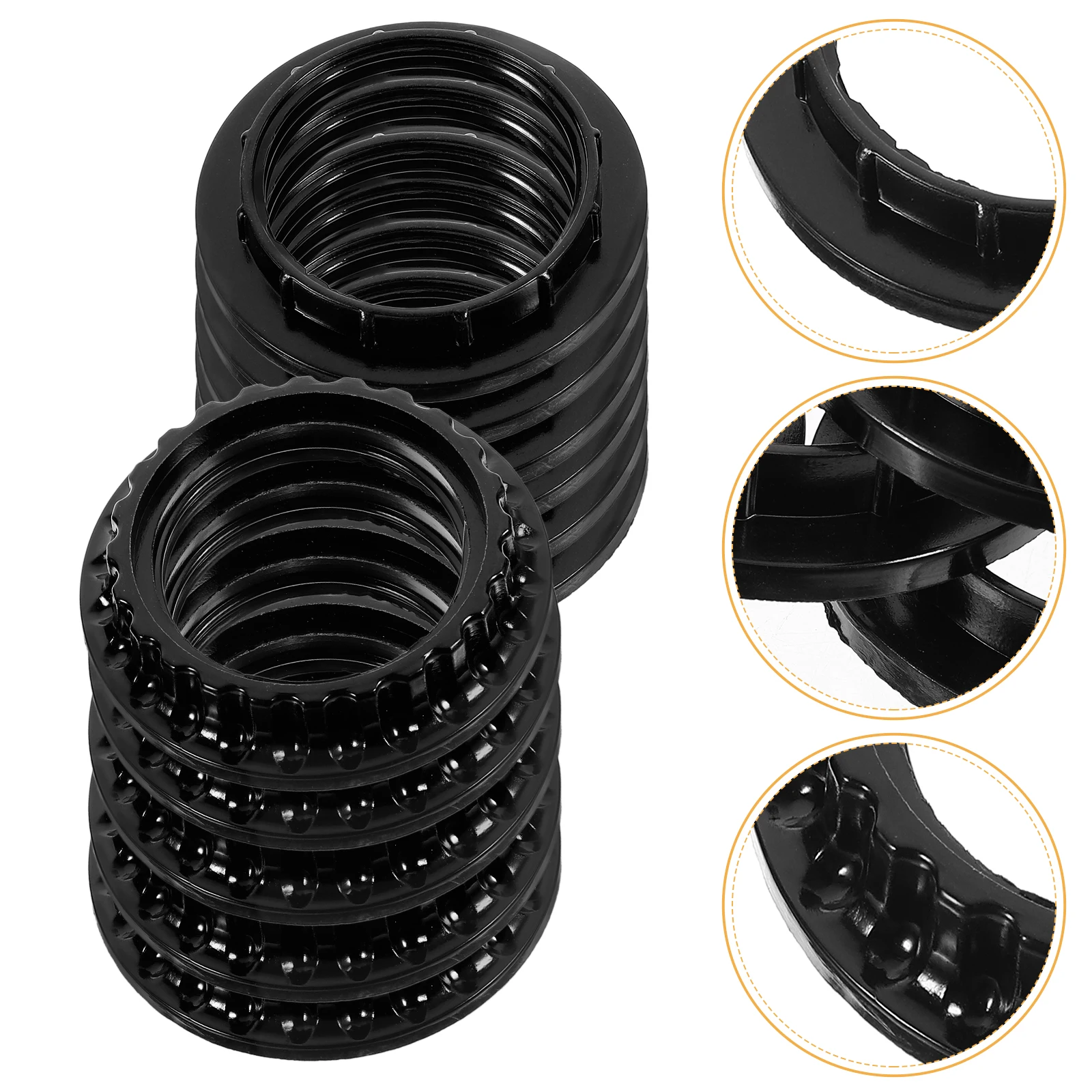 20 piezas soporte de pantalla de lámpara, casquillo de luz, anillo de Collar, adaptadores de repuesto, lámparas colgantes, piezas de lámpara de pie, Kits de reparación de plástico duradero