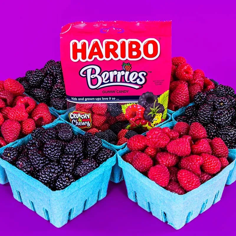 Haribo Gummi Candy Berries/Happy Cherries/พีช/Happy Cola/Bears 5oz(142g)*3 แพ็ค