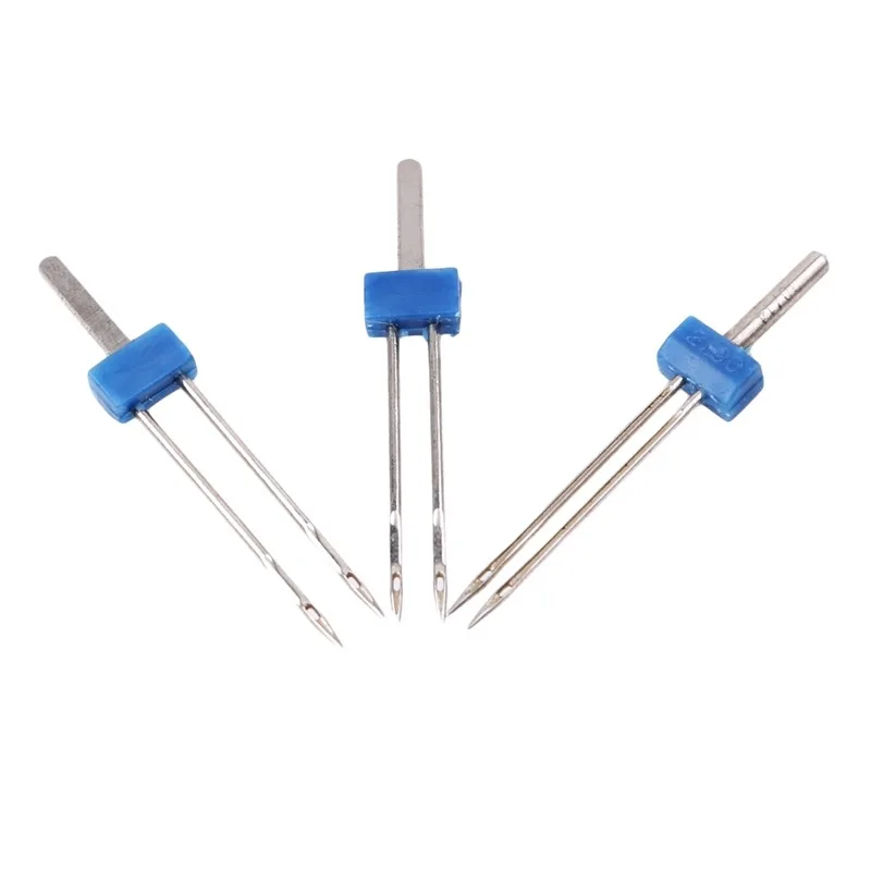 3PCS Sewing Machine Needles Double Twin Needles 2.0/90 3.0/90 4.0/90 Sewing Needles for Most Household Sewing Machine