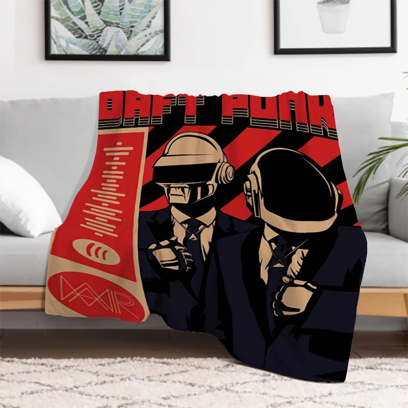 Hot Rock D-Daft P-Punk Band Coperta da campeggio Coperte da tiro Lusso portatile Divano Trapunta Biancheria da letto in microfibra Lancio King Coperchio Regalo
