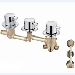 MTTUZK 4 /5 Output Brass Thermostatic Shower Faucets Wall Mounted Cold Hot Water Mixing Valve Thermostatic Shower Valve