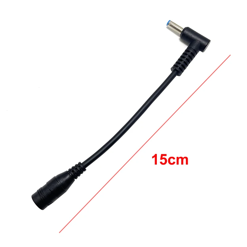 

1Pc 5.5*2.1mm To 4.5*3.0mm DC Power Charger Converter Adapter Right Angle Connector Great Replacement Cable For HP Blue Tips