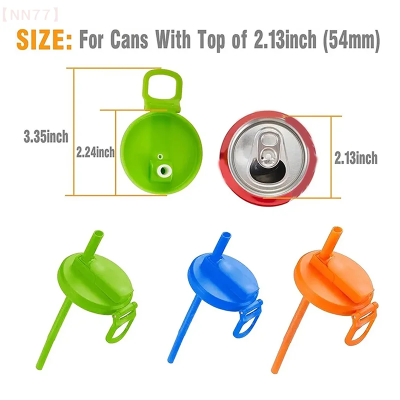 2Pcs Plastic Soda Can Lids Replacement Splash Proof Can Covers For Soda Cup Lid Beer Straws Soda ​Can Covers Bottle Accessories