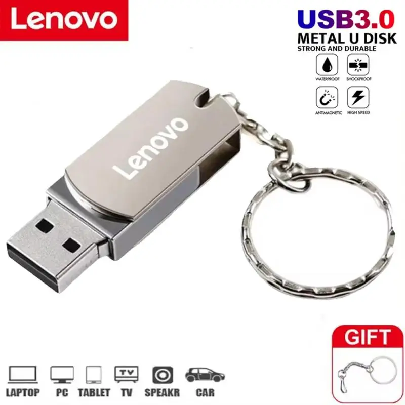 Lenovo 16TB USB 3.0 Pen Drive 8TB 4TB High Speed Transfer Metal Portable SSD Pendrive Cle U Disk Flash Drive Memoria USB Stick