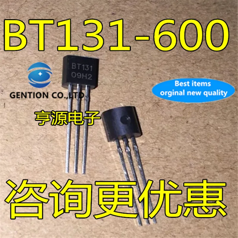 50Pcs  BT131 BT131-600 TO-92 Bidirectional thyristor 1A 600V  in stock  100% new and original