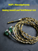Flat-head Earbuds HiFi Headphones IEM Earphones on-ear Headphones MMCX Detachable Cable Wired Flat Headsets 15.4 Dynamic Driver