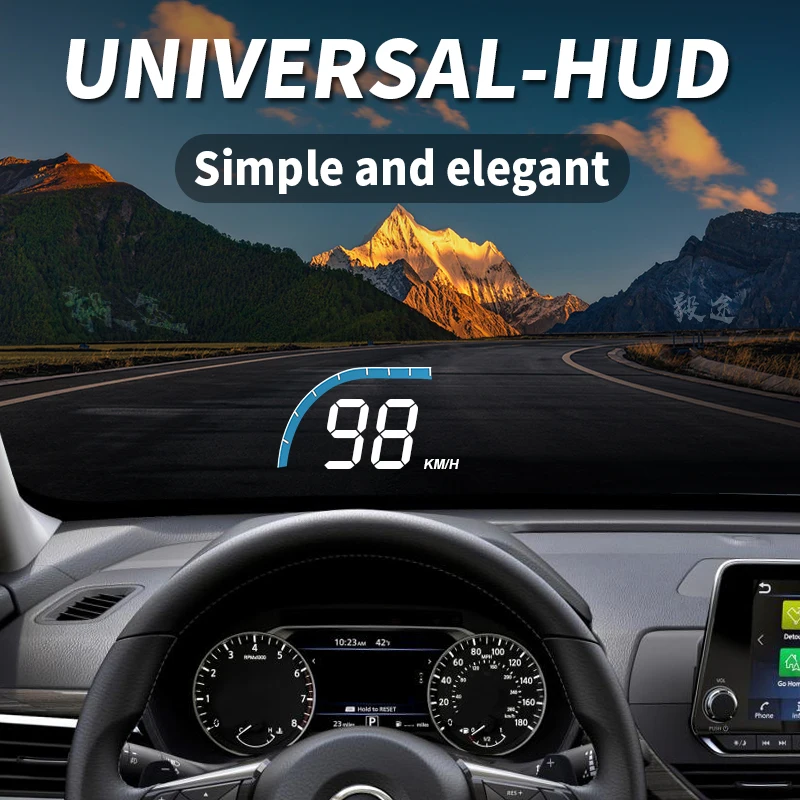 YiTuDigital HUD Windshield Projector Digital Speedometer Big Font Smart Car Speedometer Wireless Speed Detector Auto Accessories