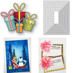 Christmas Plentiful Presents Frame Metal Cutting Dies for DIY Making Card Scrapbook Embossed Paper Album Craft Supplies 2025 New