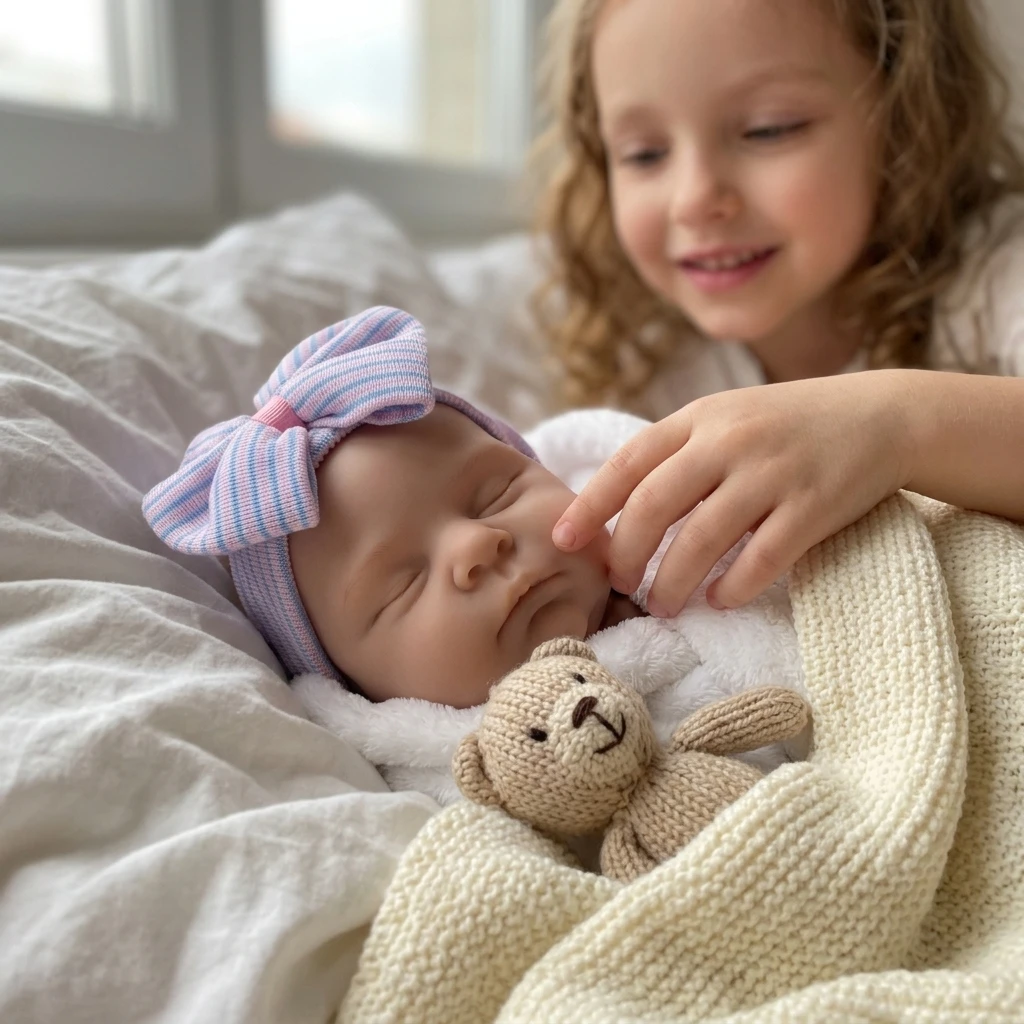 OtardDolls 18 Inch Unpainted Solid Silicone Reborn Doll Kits Peaches Handmade Bebe Newborn Baby Doll