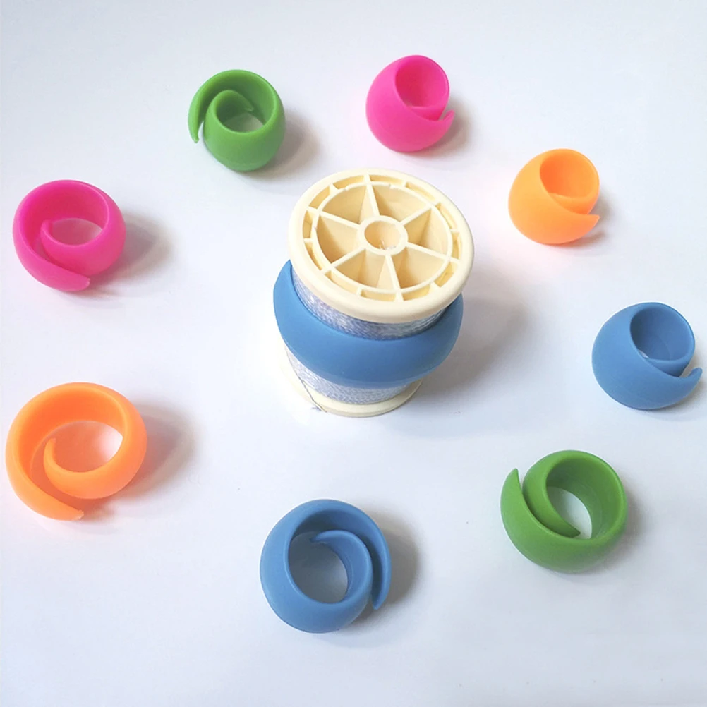 4 Uds. De carretes de hilo de silicona para máquina de coser, reutilizables, flexibles, para mantener el hilo organizado, fácil de usar, Compatible con