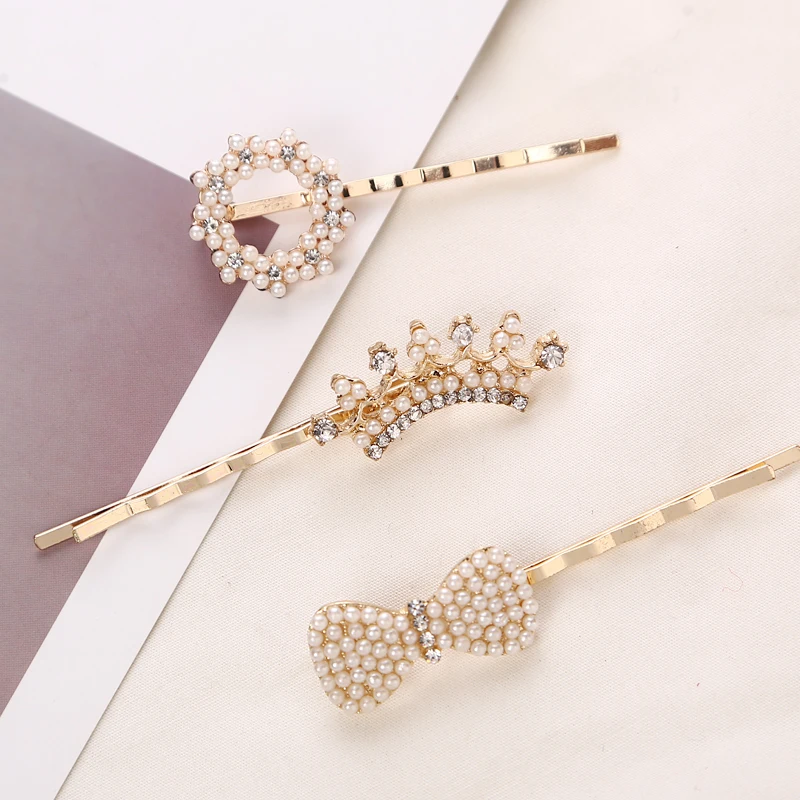 20pcs/lot Girls' Pearl Metal Bridal Hair Clips Hair Accessories Hairpins Sweet Headwear Hair Wedding Styling Tools