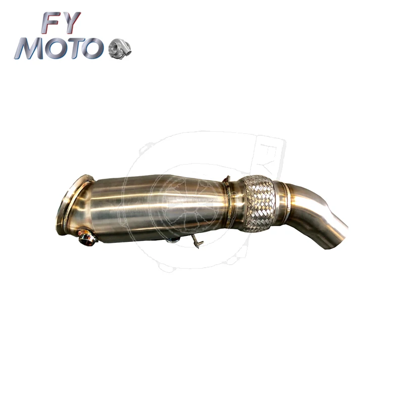 Untuk 2012 + N20 120i 128i 228i 320i 328i 428i F20/F21/F22/F3 dengan 200 sel 4 "Cat Stainless Steel Downpipe