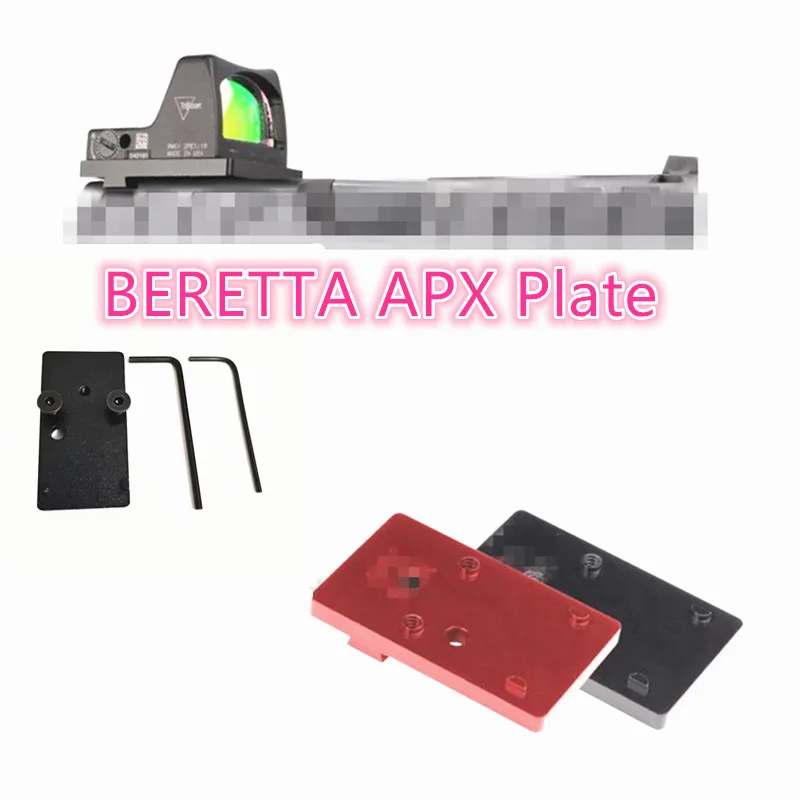 Metal Optic Red Dot Vision Mount Plate View for Beretta APX Full Size Compact Fit Docter Noblex ADE Optics Frenzy or RMR Base