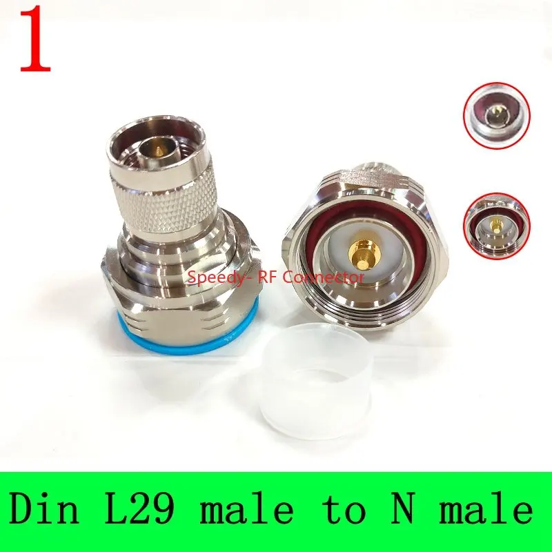 DIN 7/16 L29 To L16 N Type Male Female Connector 7/16 L29 DIN Flange Water Proof Chassis Panel Mount Socket Adapter Brass Copper