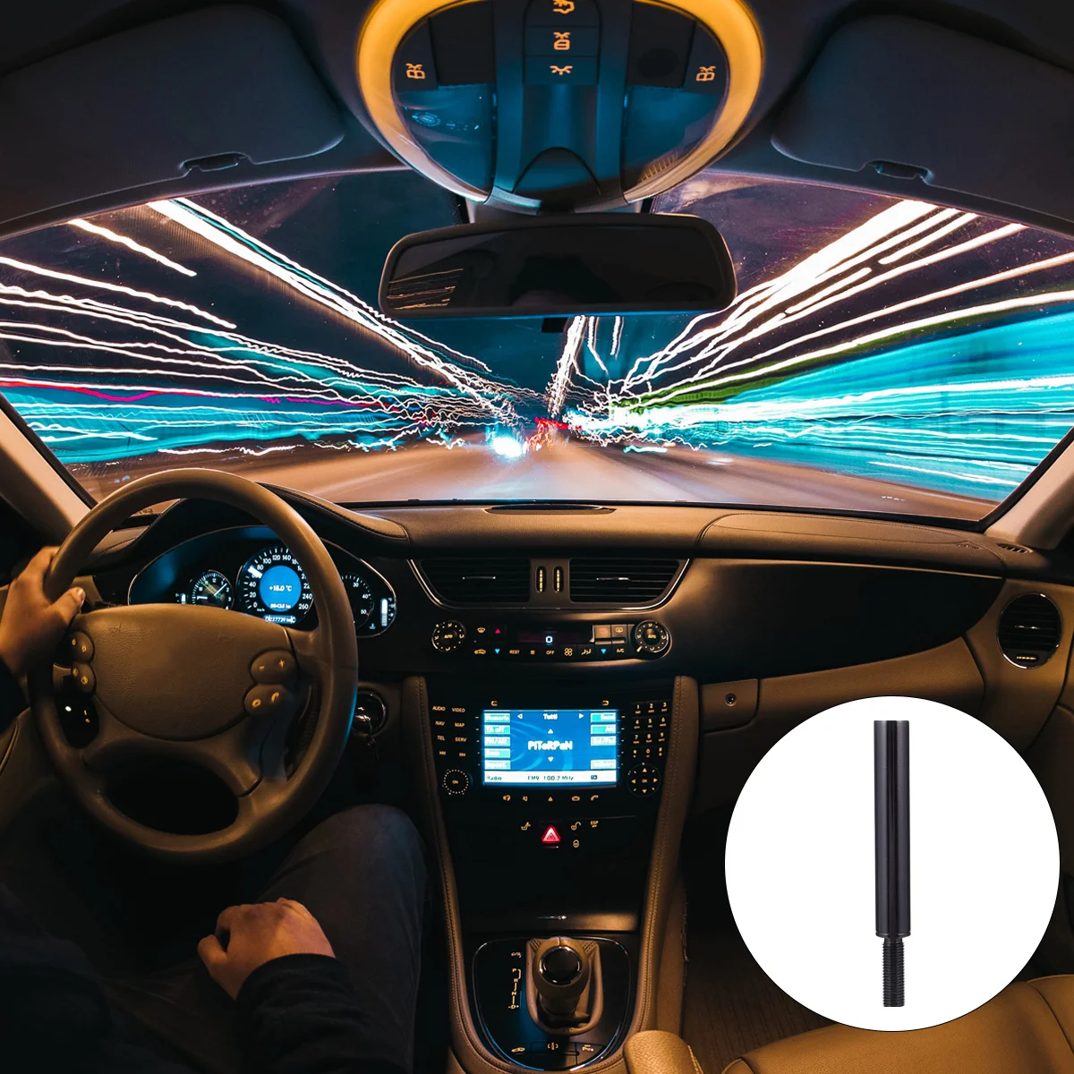 Car Gear Lever Extension Knob Shifter Stick Heightening Manual Transmission Durable Smooth Surface Easy Install Auto Accessories