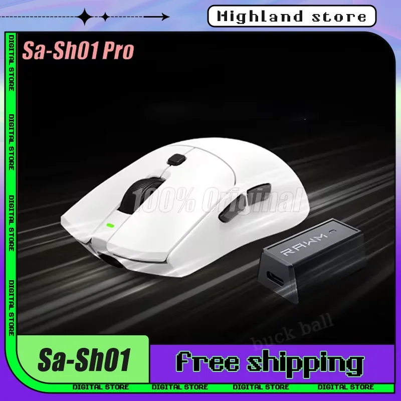 

Rawm Sa-Sh01 Pro Gaming Mouse 3Mode Wireless Bluetooth 8k Paw3950 Mouse Lightweight 8000hz Fps For Computer Accessory Game Mouse