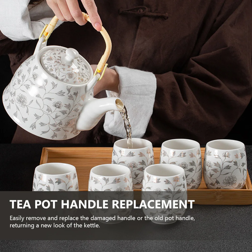 

4Pcs Woven Teapot Handles Retro Replacement Kettle Grip Wear Resistant Household Teapot Supplies Kettle Handles