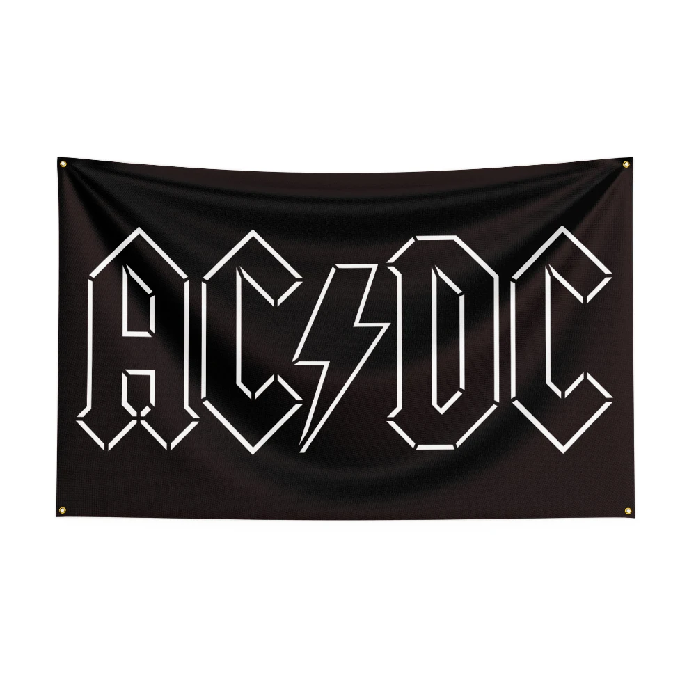 3X5 FT Black A Flag Polyester Printed Band  Banner For Decor