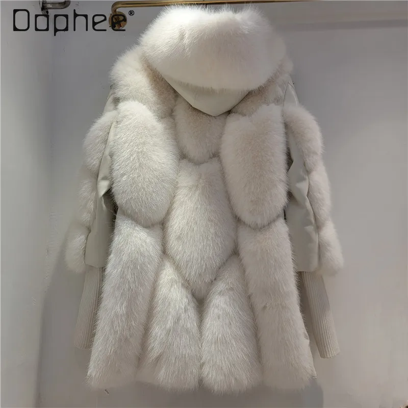 

Белое элегантное экологически чистое пальто из искусственного меха для женщин с дизайном из бисера, молодежный стиль, новинка зимы 202, светское пальто из искусственного меха