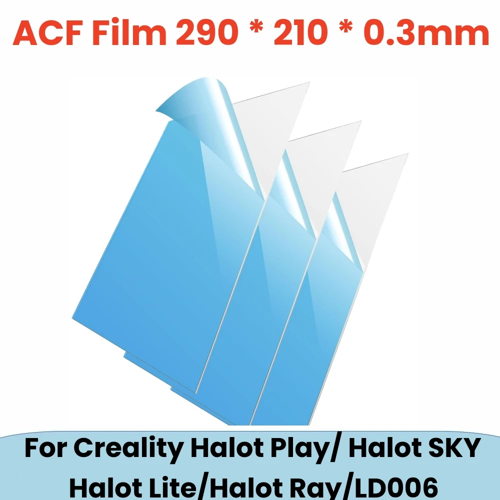 3Pcs ACF Film 290x210mm For CREALITY HALOT PLAY LD006 HALOT SKY 2022 HALOT RAY HALOT LITE Release Films Resin 3D Printer Parts