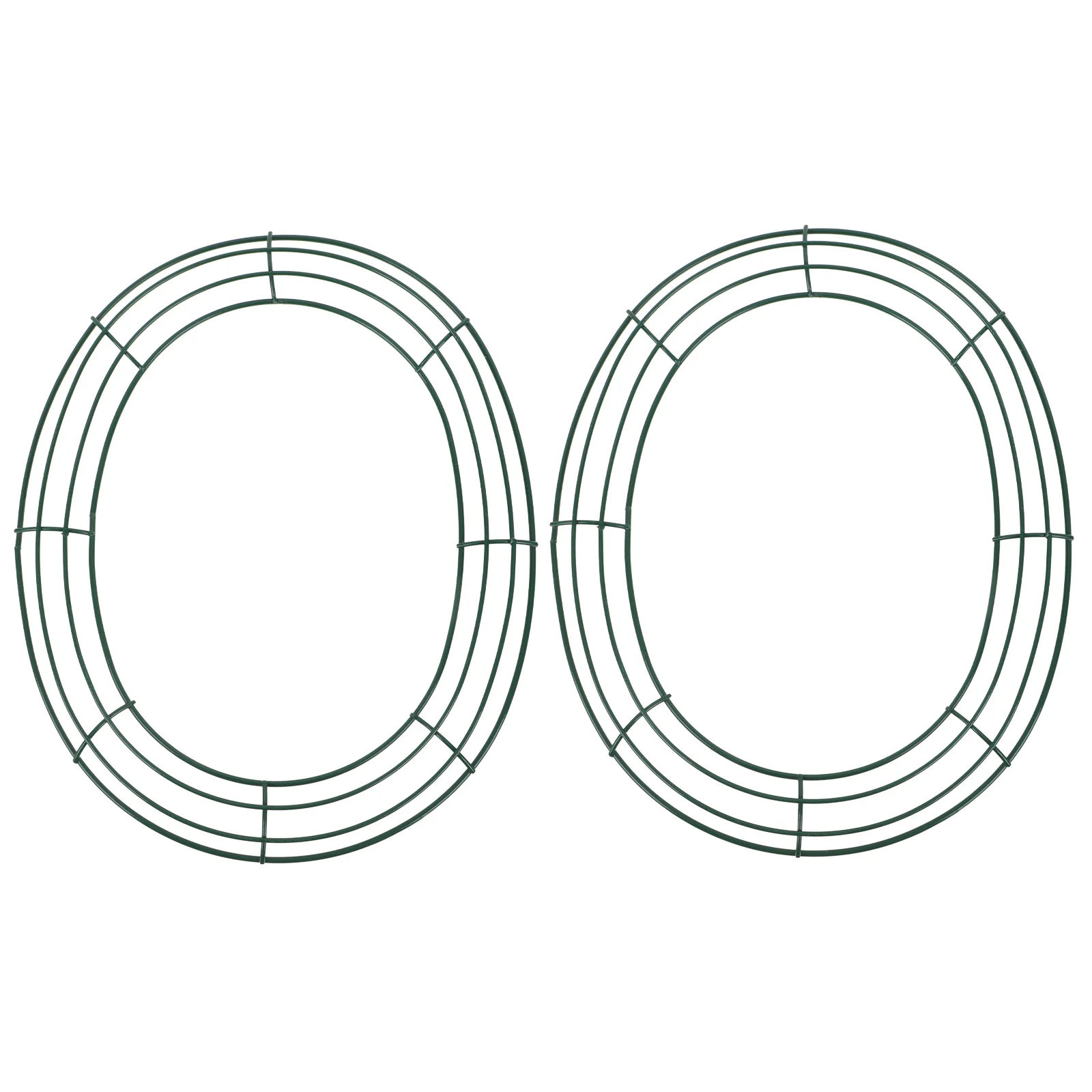 2 Pcs Garland Hoop Easter Hanging Decor Flower Arranging Rack DIY Wreath Support Candy Egg Shaped Iron Holder Festival Scene