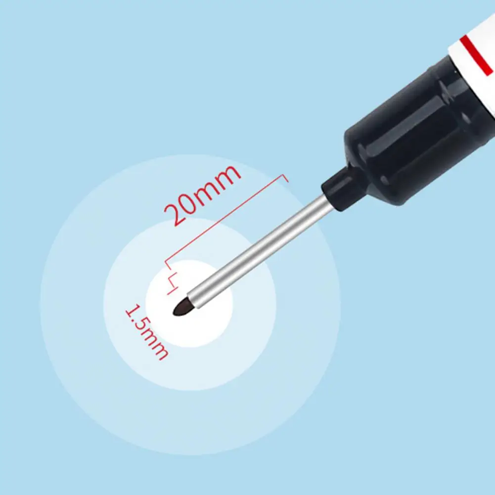 5Pcs High-Quality Pen Long Head Deep Hole Markers Carpenter Ink Marker Pens Quick-Drying Waterproof Colorful Carpenter Pens