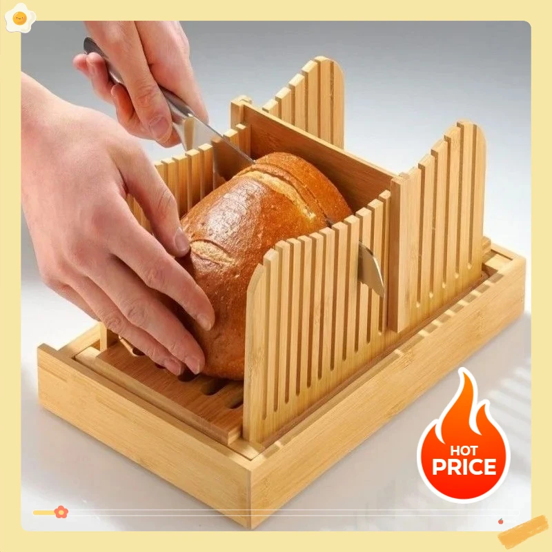 

Бамбуковая хлеборезка, резка хлеба и тостов, регулируемая толщина с подносом для удержания хлебопечки, принадлежности для выпечки