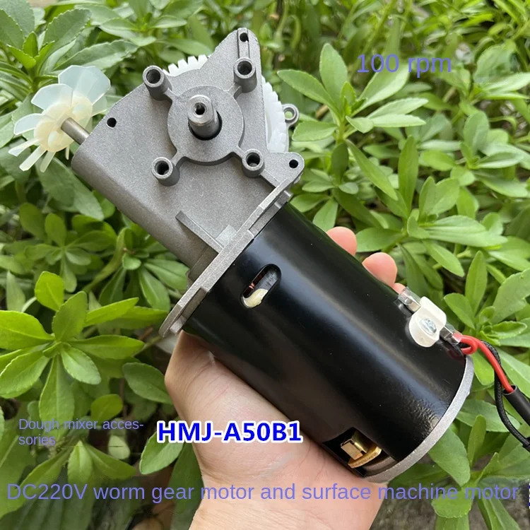 DC220V Worm Gear Worm DC Deceleration Large Torque Motor Forward and Reverse Mixing Machine HMJ-A50B1 100 rpm