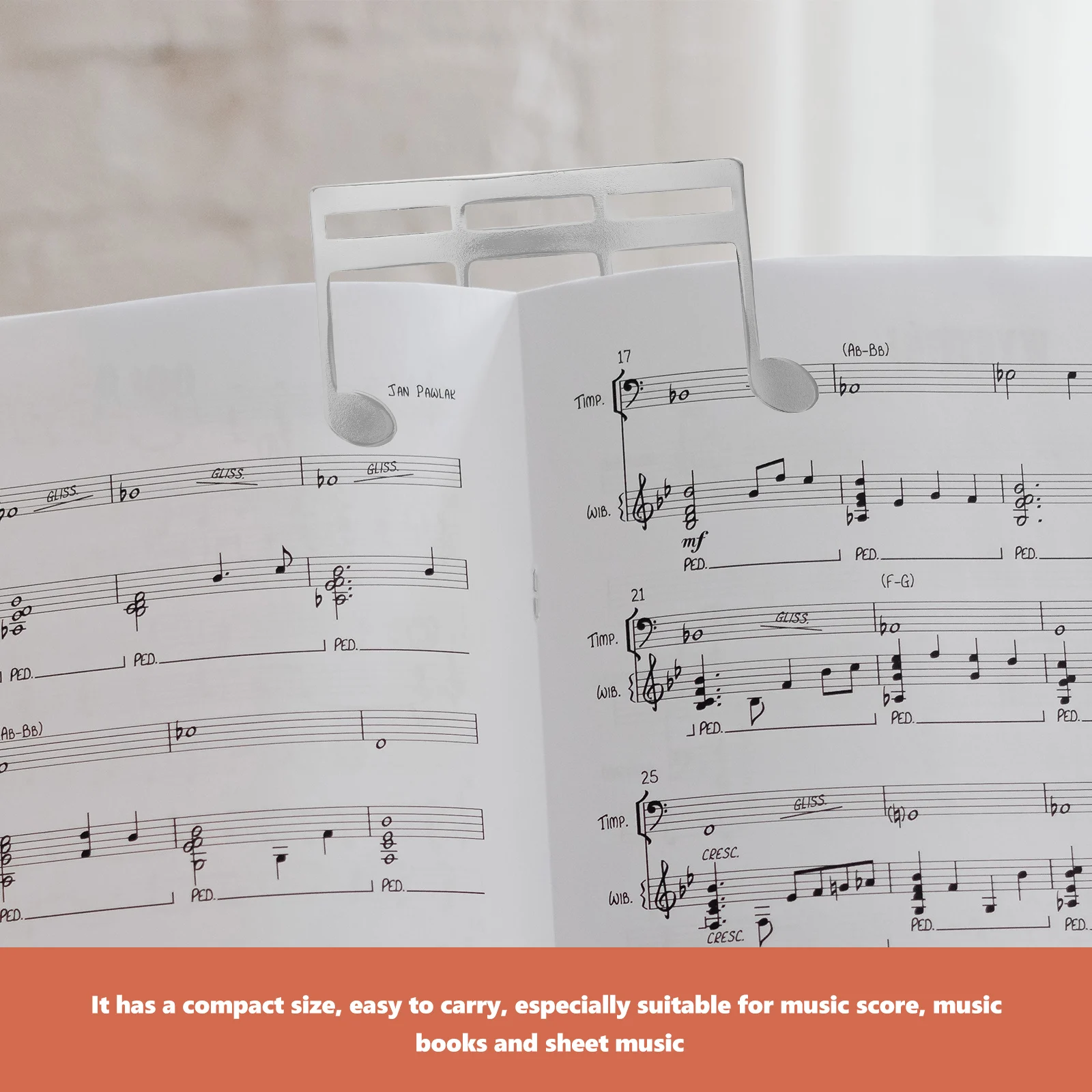 

Piano Accessory Metal Music Book Clip Page Holder Sheet Note Clamp Musical Score