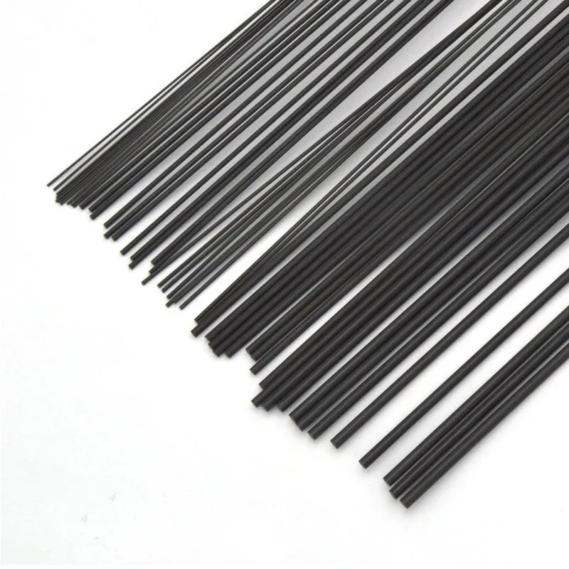 500MM Length Carbon Fiber Rod Bulk Sales OD:0.5MM0.6MM0.8MM1MM1.2MM1.3MM1.5MM1.6MM1.8MM Model AirPlane Kite Drone Accessories