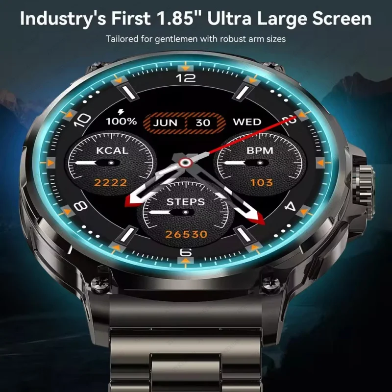 New 1.85-inch Ultra HD Smart Watch GPS Track Bluetooth Call 710 Mah Large Battery Sports Fitness smartwatch For Huawei Xiaomi