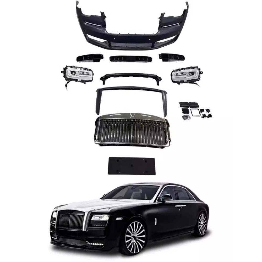 Body Kit Front Bumper Grille Mask Headlight Assembly For Rolls－Royce Ghost 1st modified 3rd New Style Trim Auto Accessories