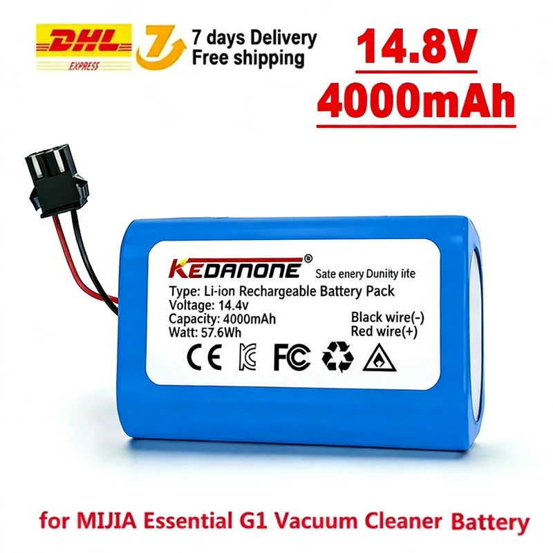 

Original for Xiaomi Replacement Battery H18650CH-4S1P For XIOMI MIJIA Mi Robot Vacuum-Mop Essential G1 MJSTG1 SKV4136GL 4000mAh