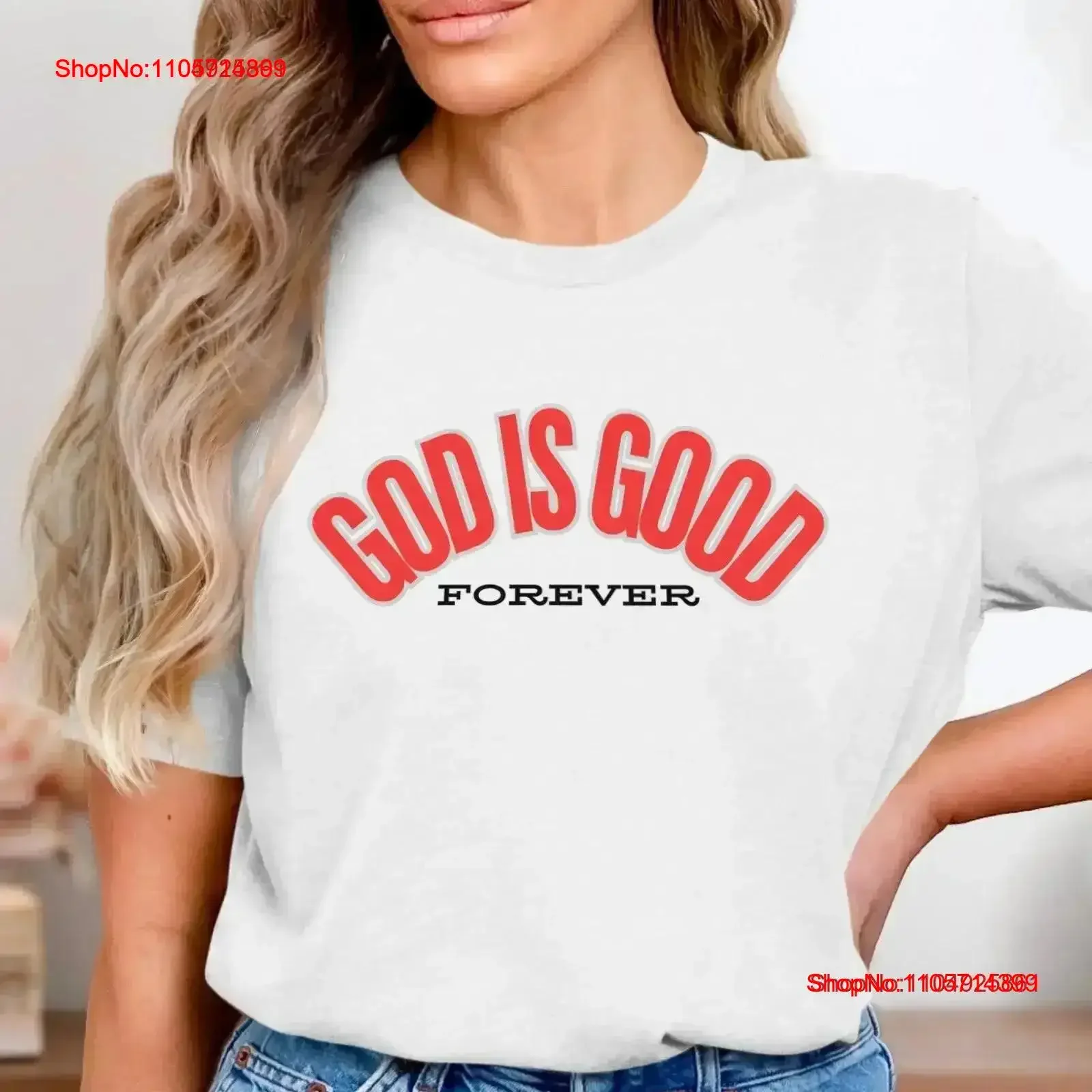 Inspirational Religious T Shirt God is Good Forever Motivational Faith Christian Quote Apparel Positive Message Top vintage