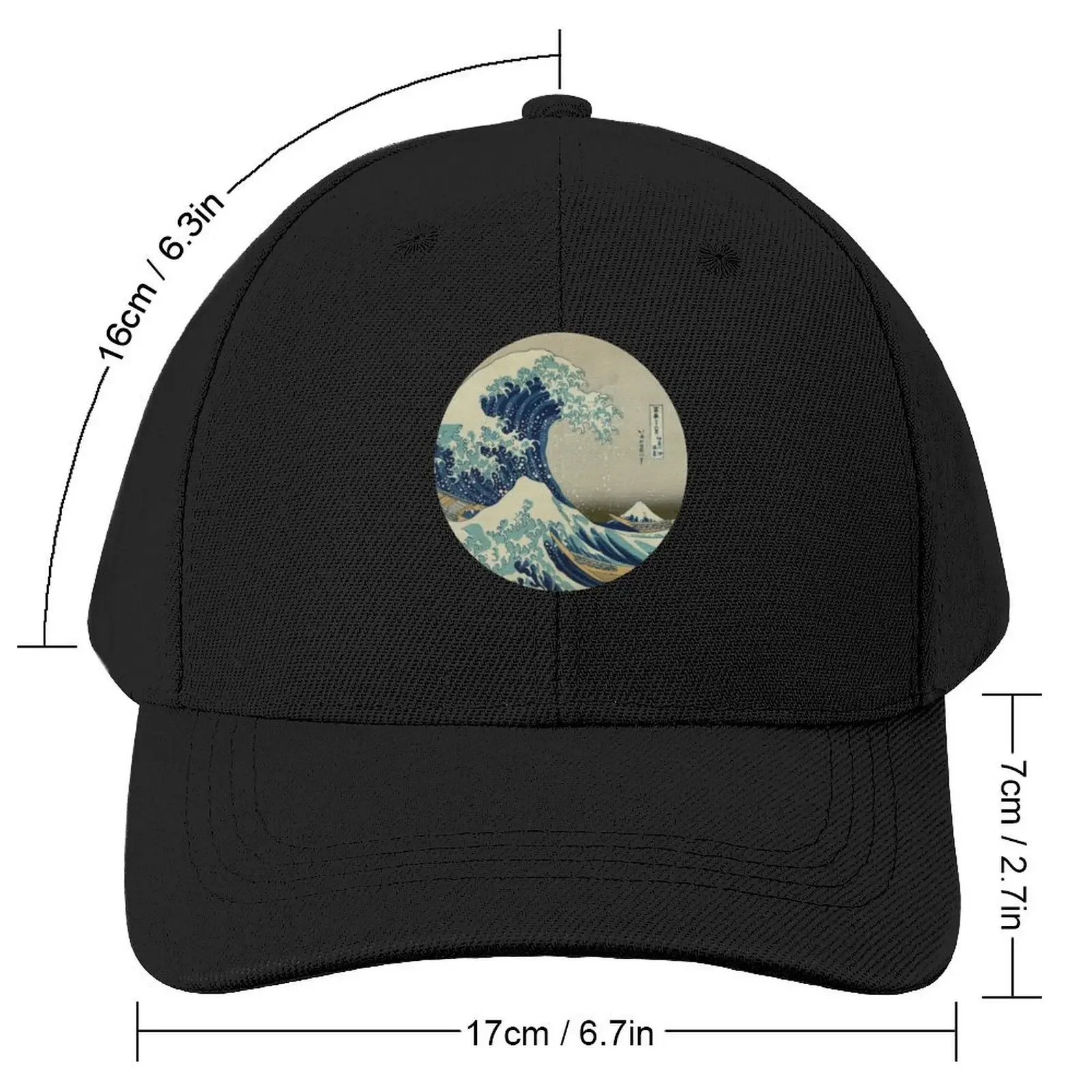 Great Wave off Kanagawa circle Baseball Cap Luxury Cap Sun Cap Luxury Brand Fishing Golf Men Women's