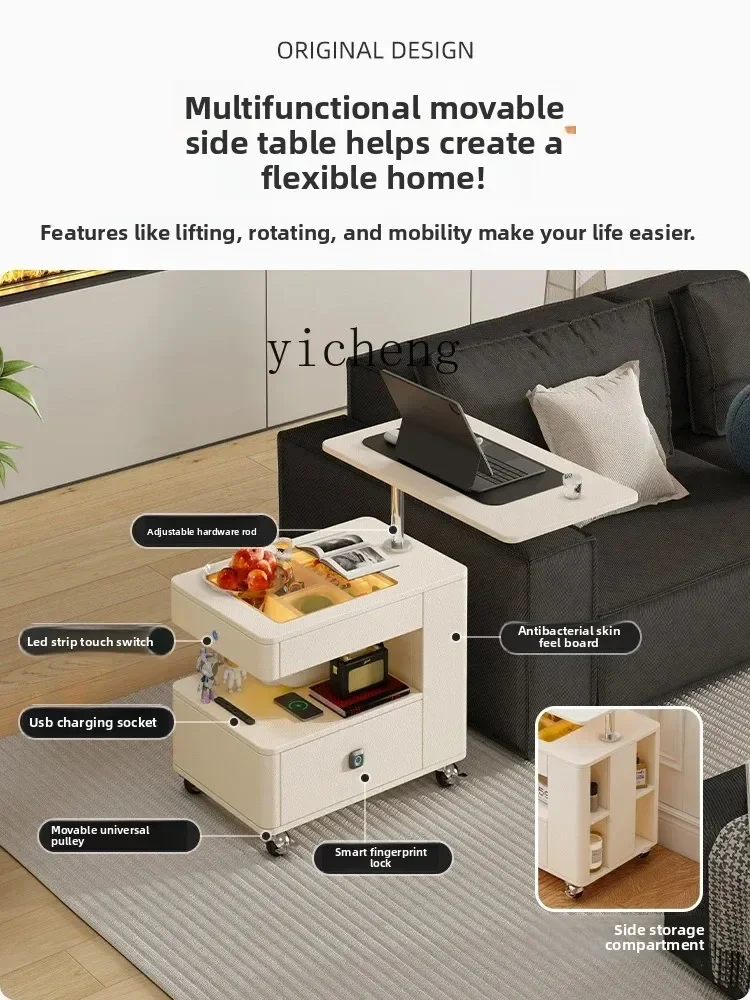 b217Bedside Cabinet Mechanism Bedside Cabinet High-End Designer Storage Cabinet Modern Minimalist