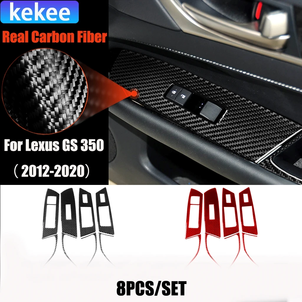 

Автомобильные аксессуары из углеродного волокна, панель подъема окна, декоративная модифицированная внутренняя накладка, наклейка для Lexus GS 350 2012-2020