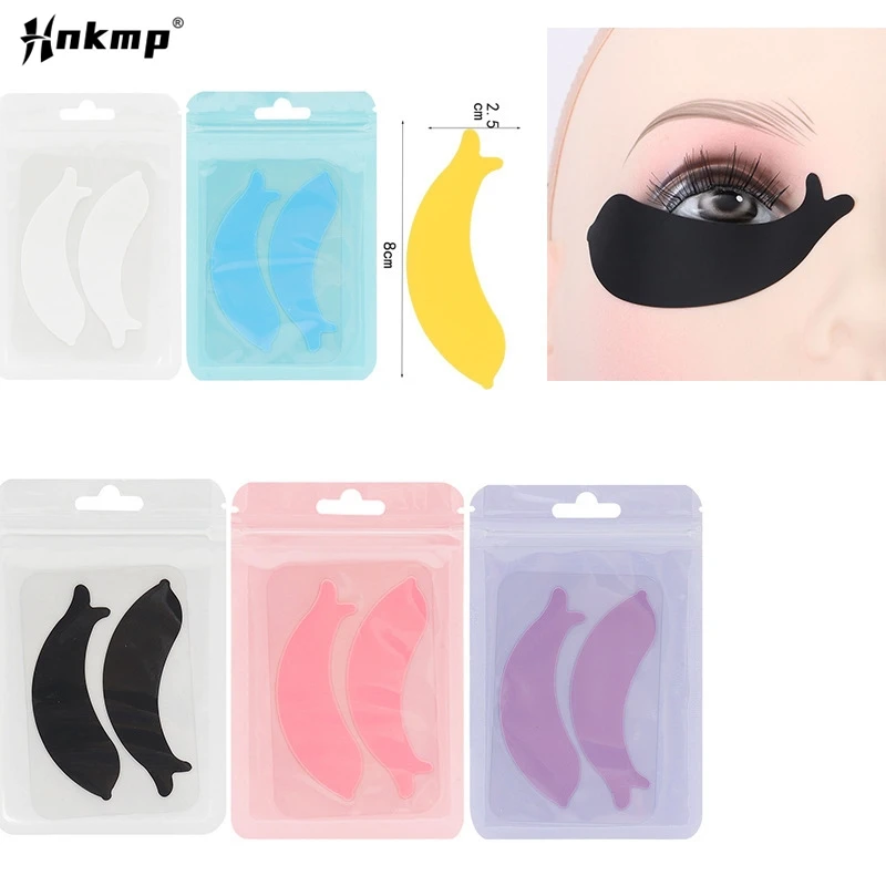 New Reusable 1Pair Eye Pads Silicone Stripe Lash Lift Eyelash Extension Hydrogel Patches Under Eye Gel Patch Makeup Tools