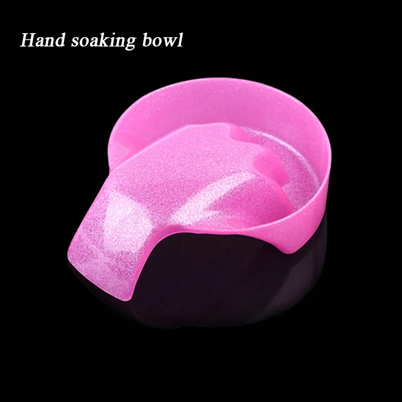 غسل اليد مزيل نقع السلطانية ABS مقاومة درجات الحرارة العالية طبقة واحدة منحني رغوة السلطانية مانيكير قبالة Bowls DIY بها بنفسك مسمار الفن أداة