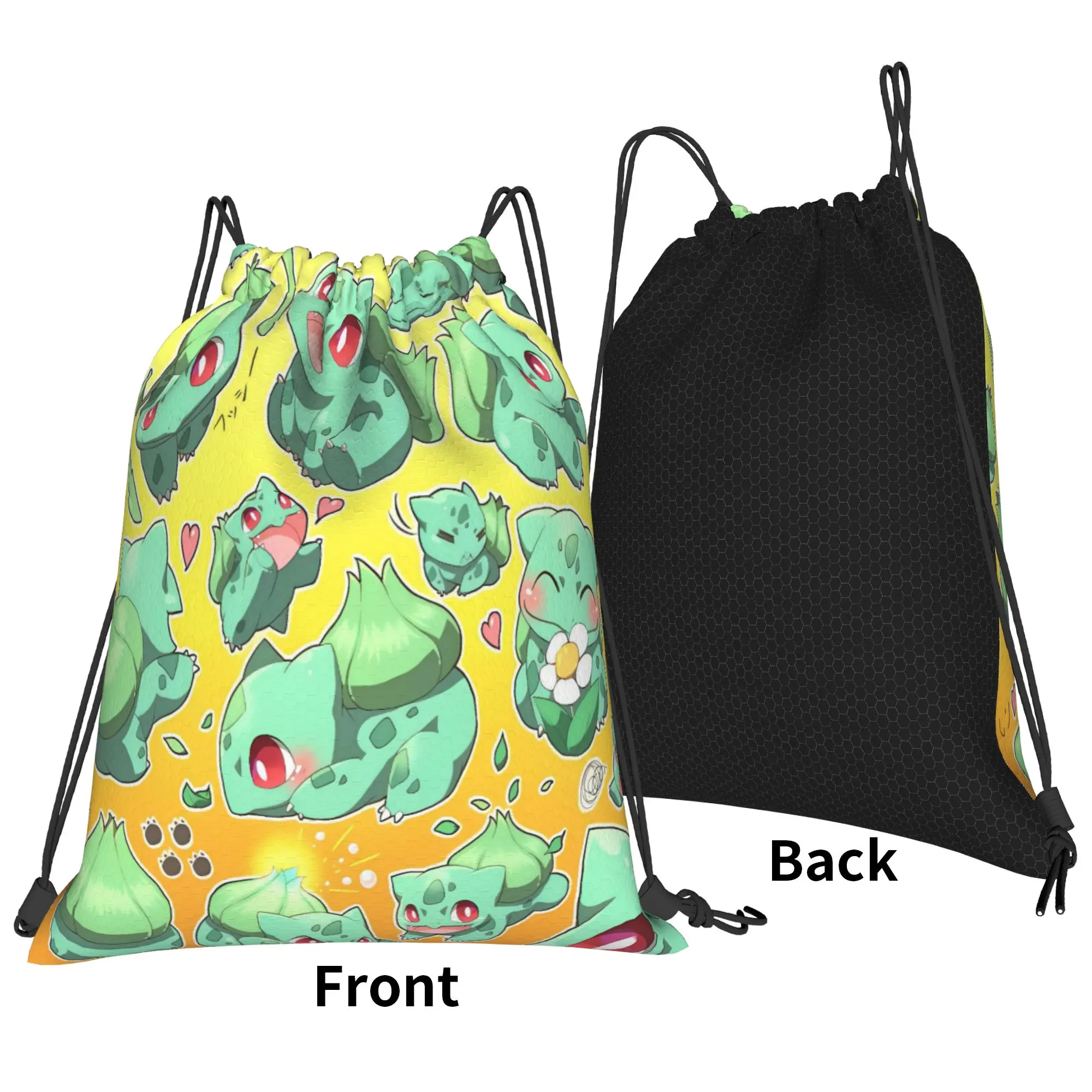 Bulbasaur Mini Anime Drawstring Bag  Sports Camping Men BackpackFoldable YSK Fashion Sackpack String Bags