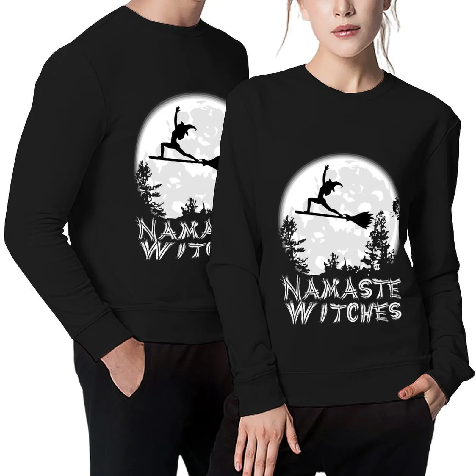 

Namaste Witches Shirt Funny Halloween Yoga Pullover men's sweat-shirt set blouse male clothes men's coat sweatshirts men