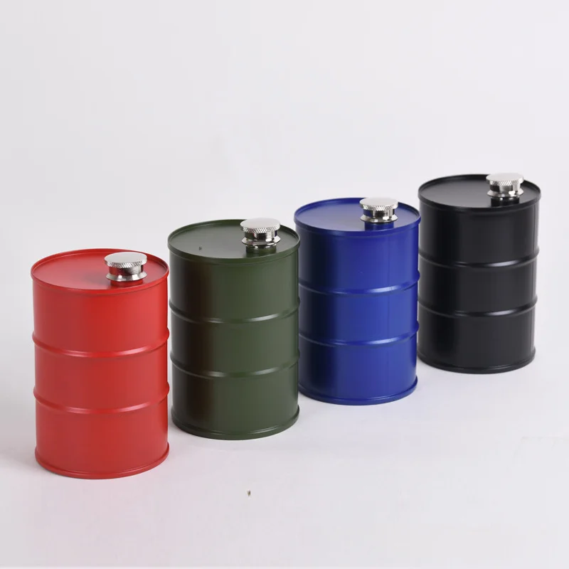 

Hot Sales 25oz Creative My Water Bottle Vodka Oil Drums Flagon Whisky Funnel Stainless Steel304 Alcohol Liquor Hip Flask