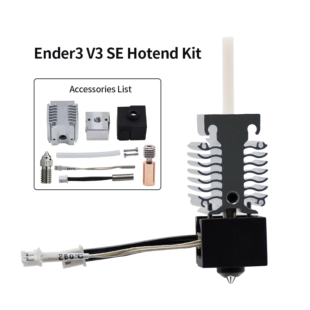 مجموعة أدوات Ender 3 V3 SE Hotend، كتلة سخان Hotend لملحقات الطابعة ثلاثية الأبعاد Ender 3 V3 Se
