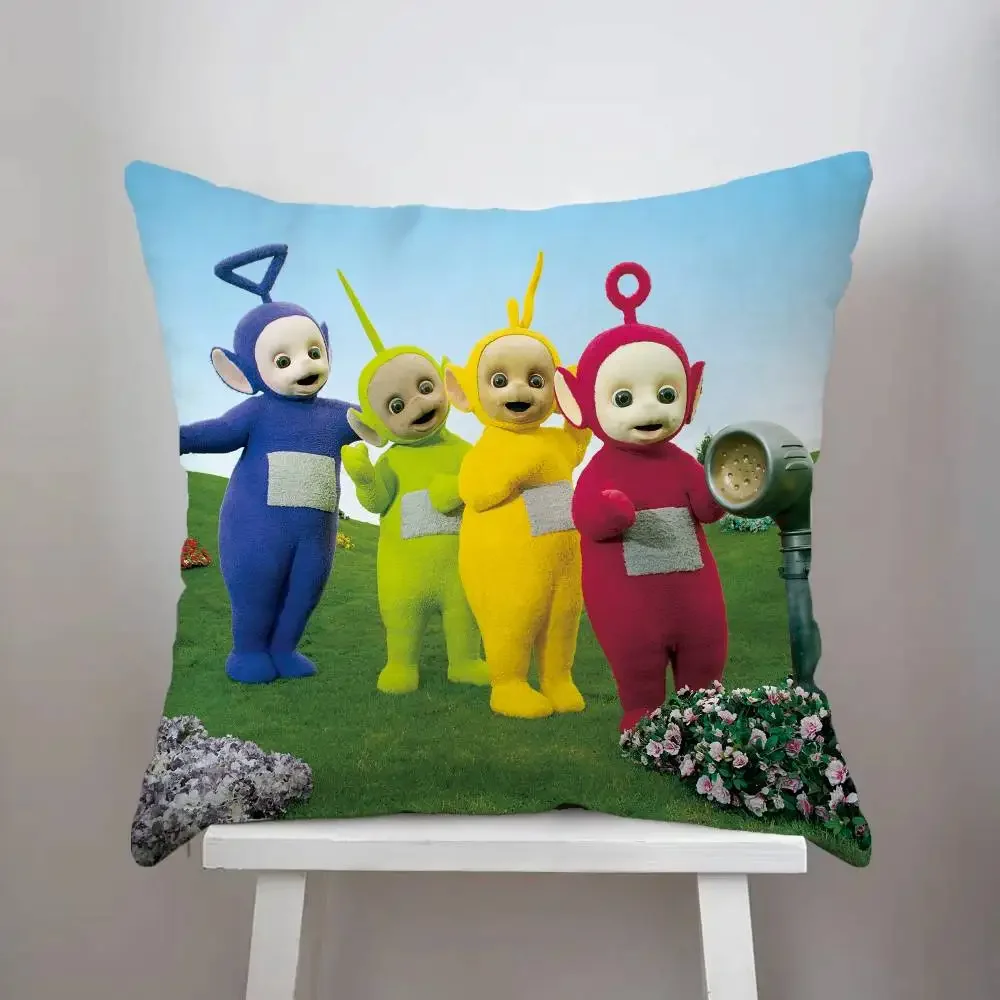 T-Teletubbies Pillowcase Pillow Covers Decorative Sofa Cushions Cover Home Decor Items Things for the Room Anime Cushion Pillows