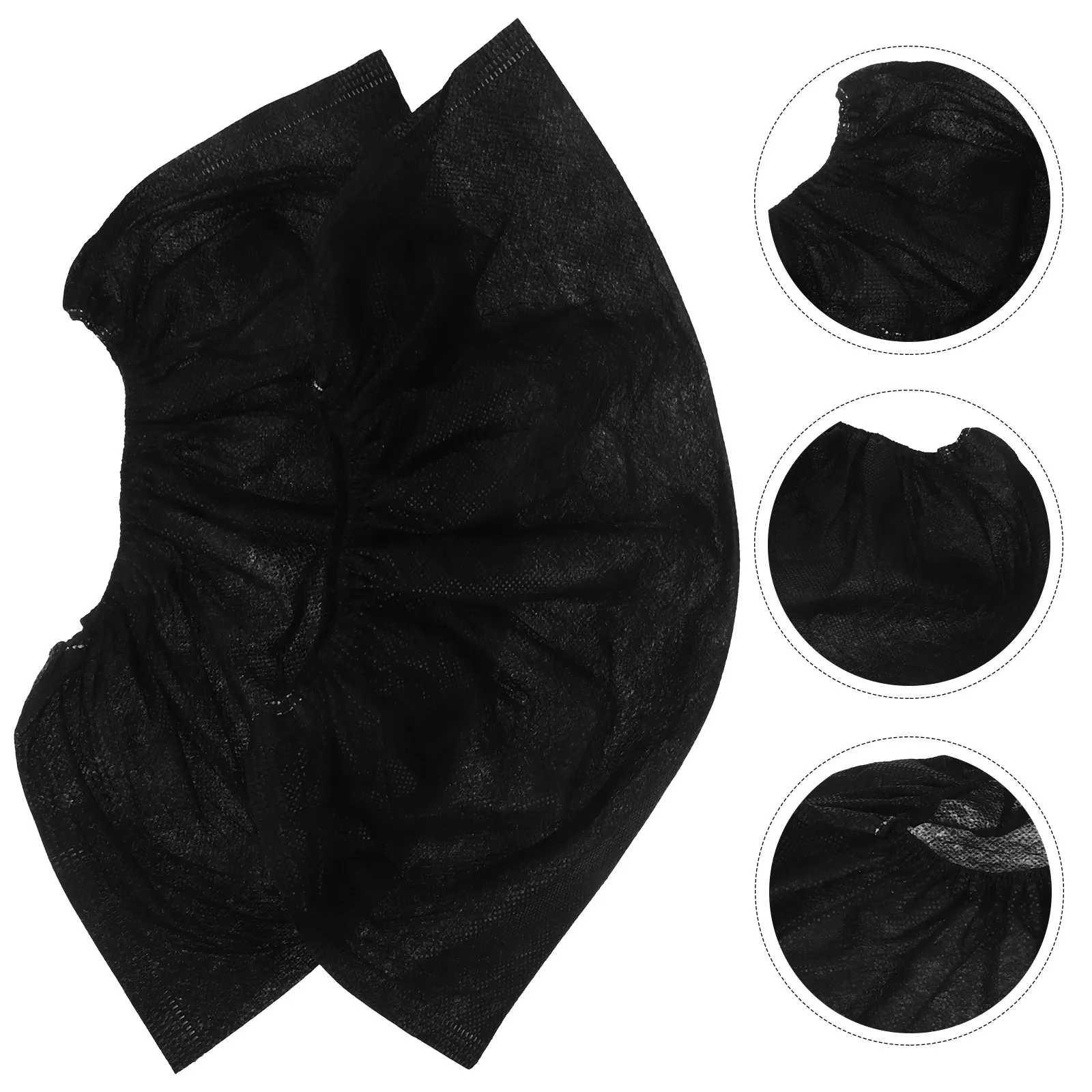 

100 шт. толстых одноразовых нетканых бахил черного цвета, нескользящие, пылезащитные, медицинские, для дома и клиник